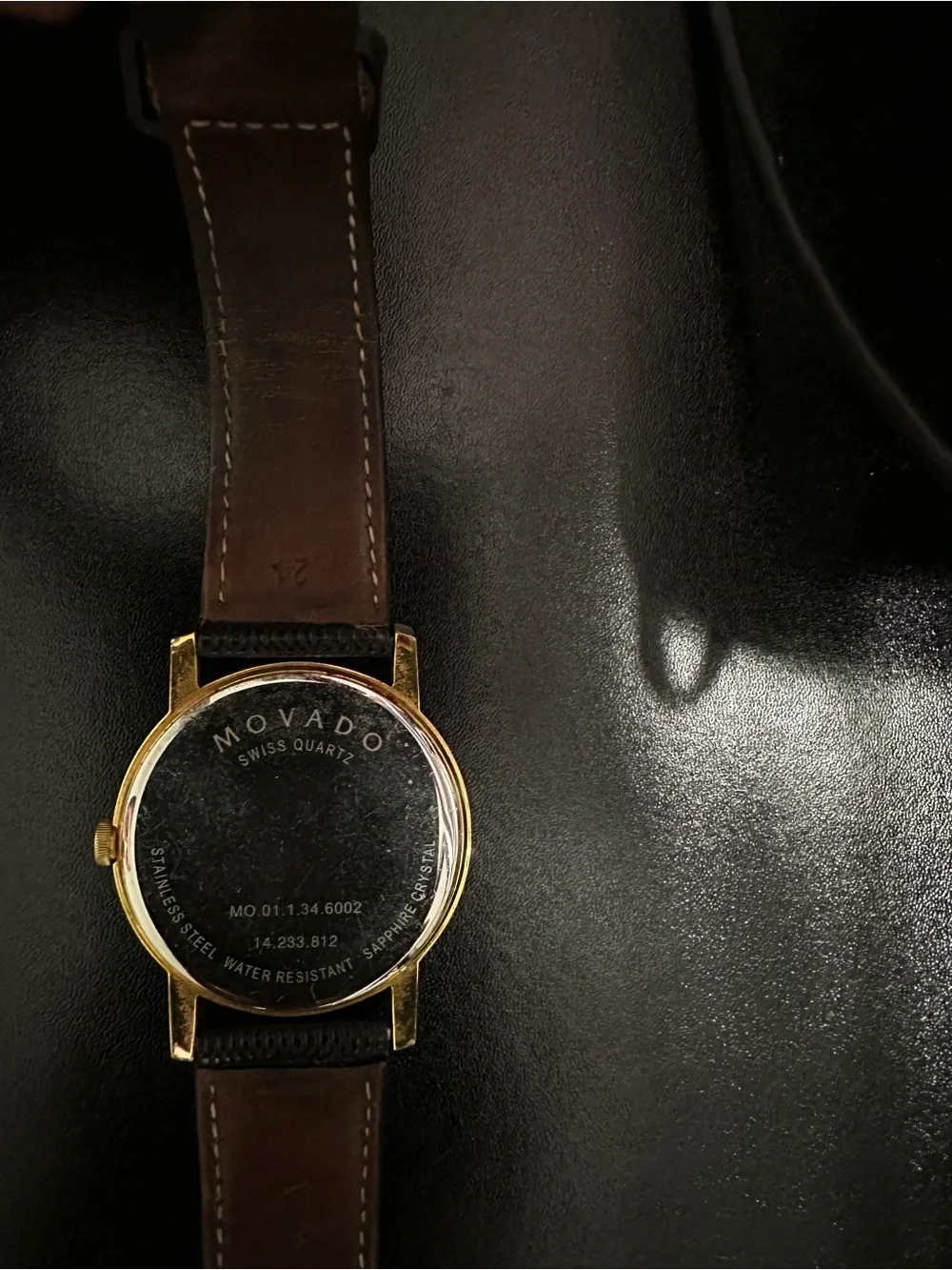 Movado Museum Classic Gold Tone Swiss Quartz Men’s Watch | Needs Battery
